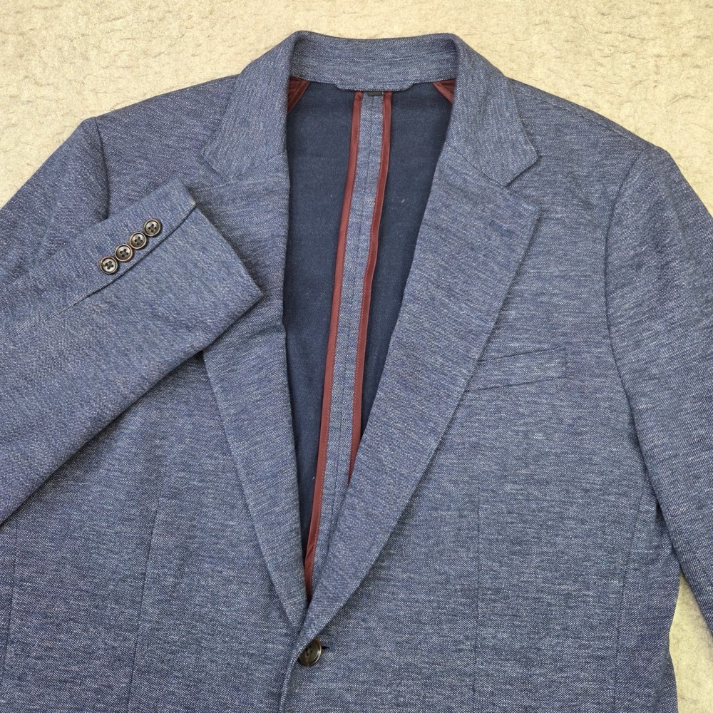 Bonobos Unstructured Blazer Men 42L Blue Fortex Lanificio Italian Slim Fit